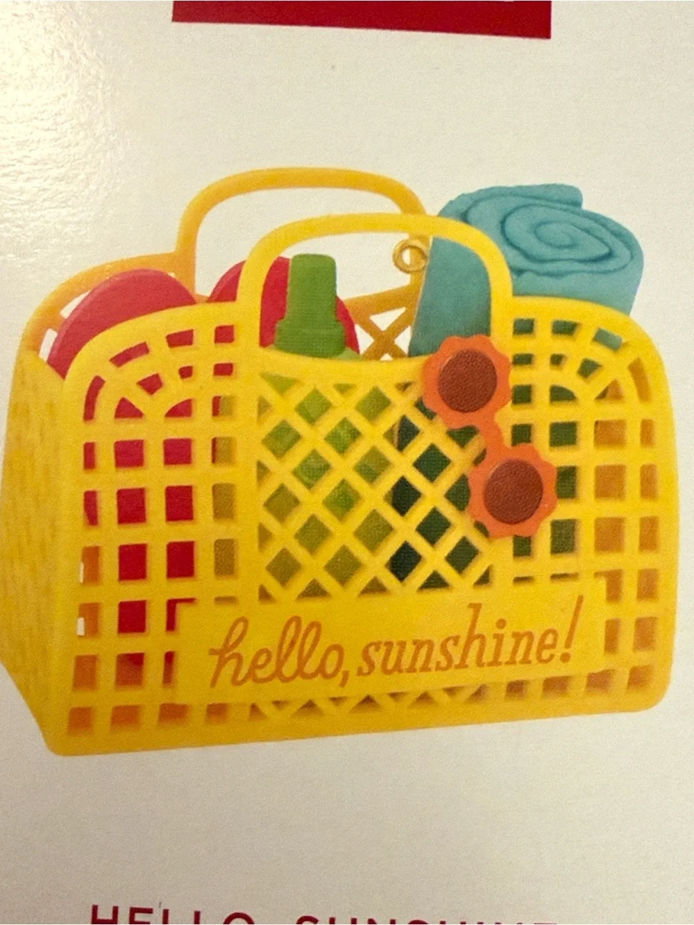 Hallmark Yellow Hello, Sunshine Beach Bag Keepsake Ornament